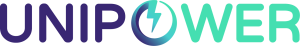 Logo Unipower bianco e viola